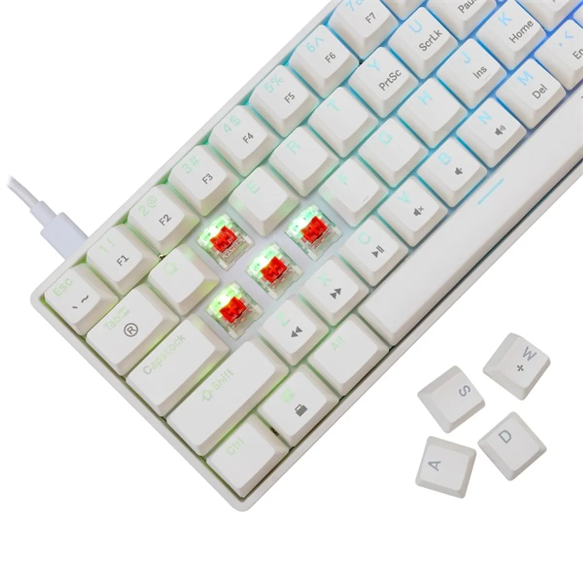 White Shark SHINOBI 2 GK-004213V2-W/R-HU HUN fehér mechanikus (red switch) gamer billentyűzet #3