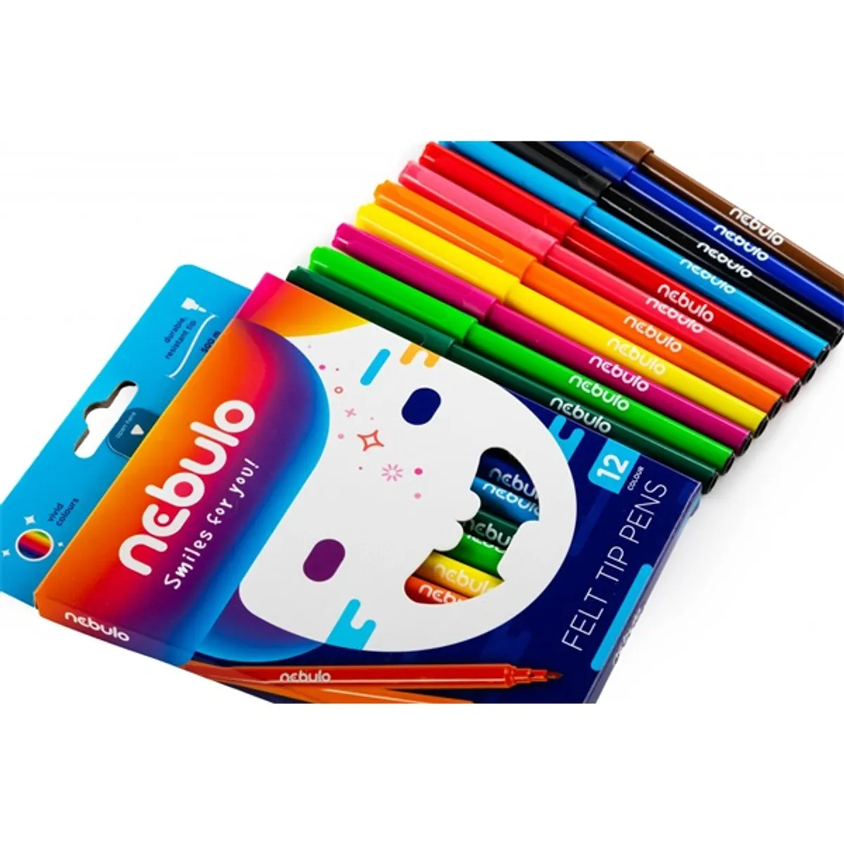 Nebulo vízbázisú 12 db színes filctoll készlet #2