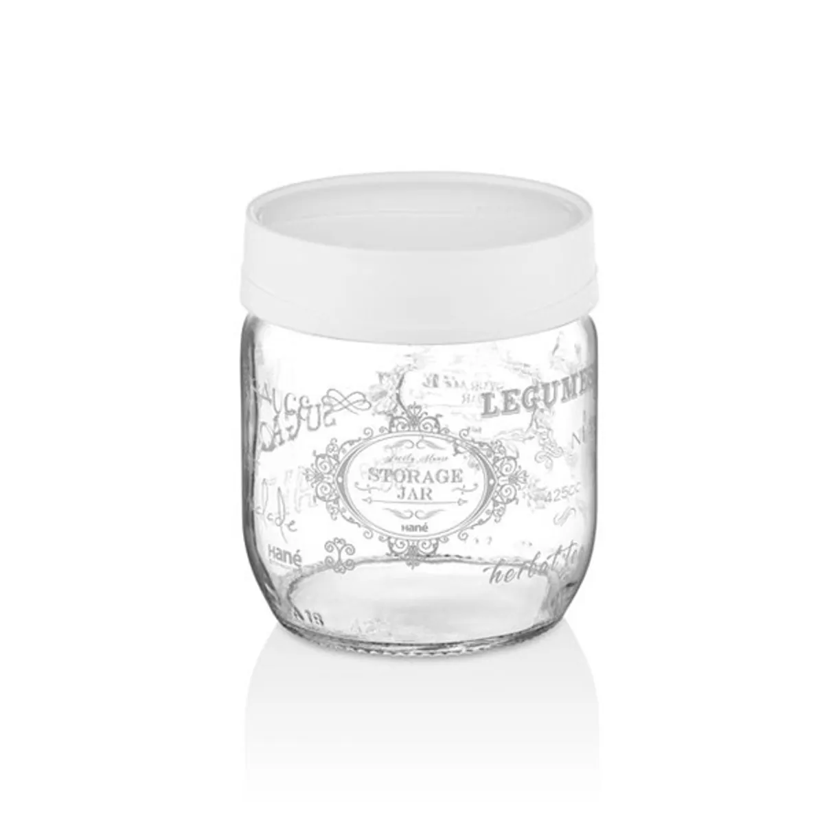 IRIS Retro üveg fűszertartó 425ml, fehér színű HN-1409 #1