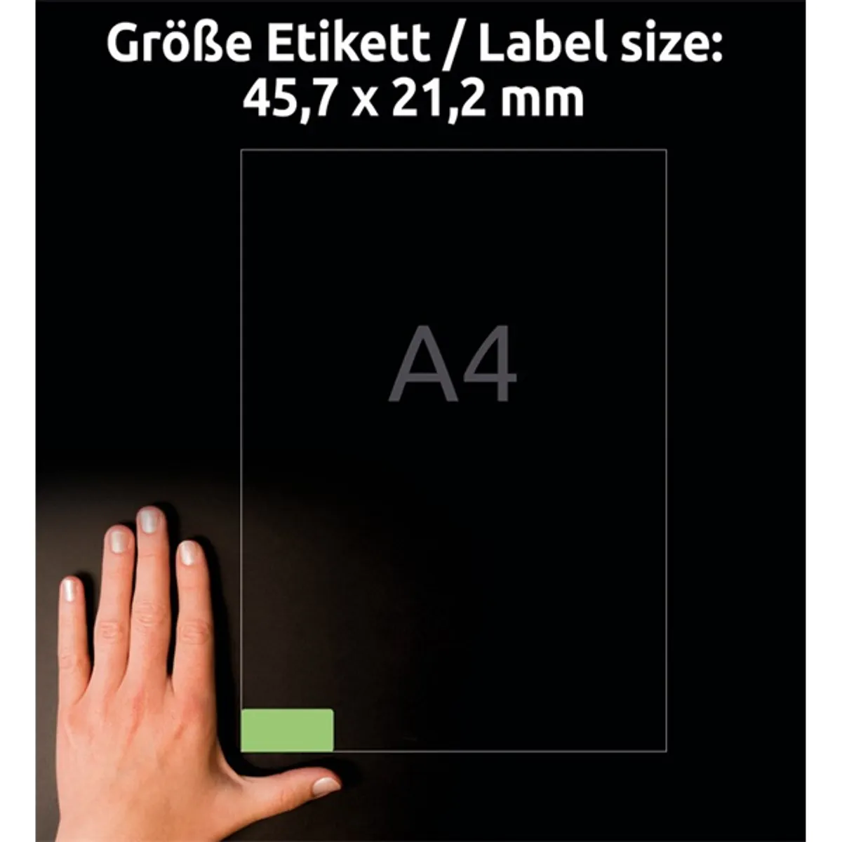 Avery L6040-20 45,7x21,2mm visszaszedhető 960db-os zöld etikett #6