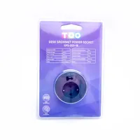 TOO GPS-203-1B IP20, 1x 2P+F, kábelkivezettéssel, fekete asztalba süllyeszthető elosztó #5