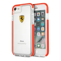 Ferrari iPhone 7 átlátszó/piros fényes hátlap #2
