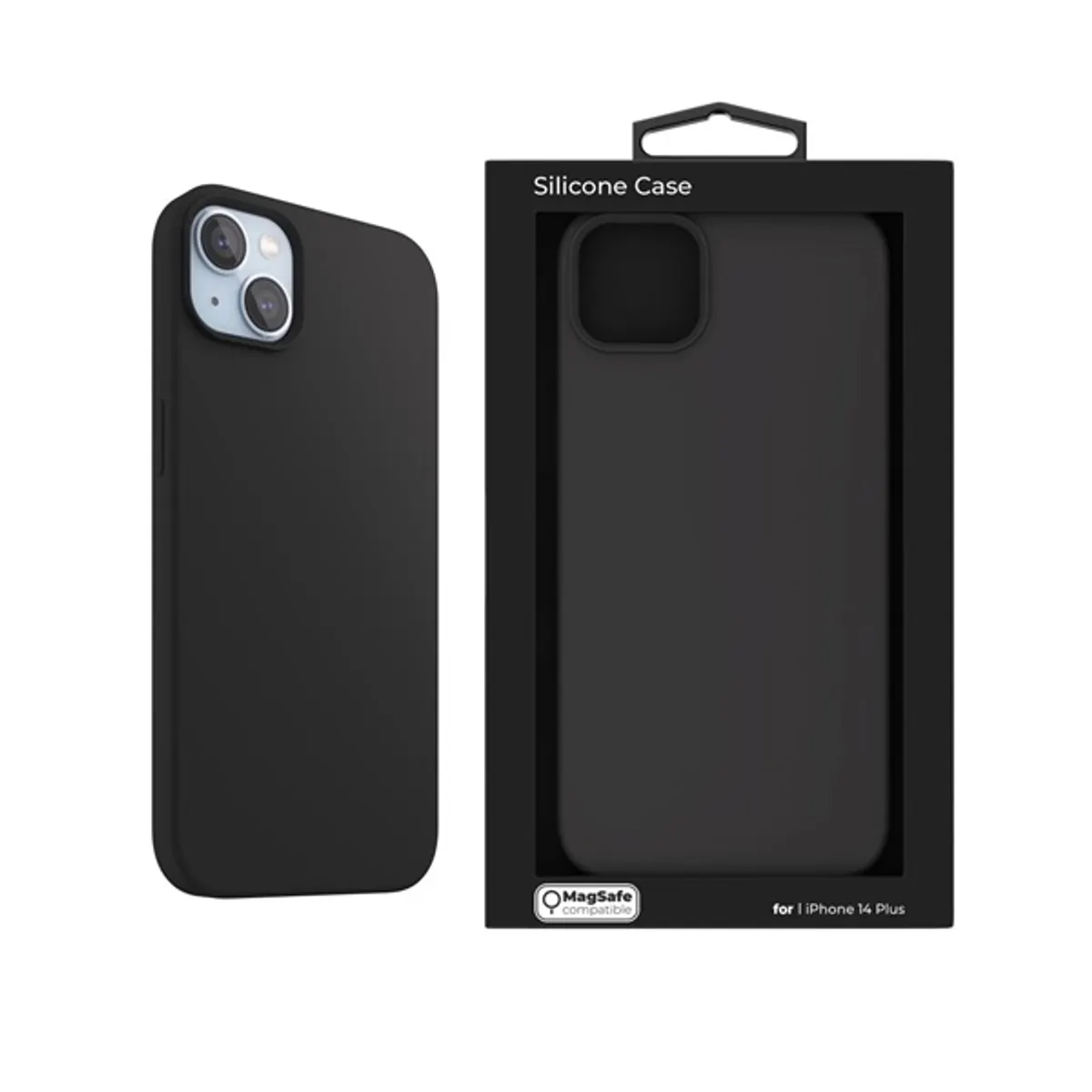 NextOne IPH-14MAX-MAGCASE-BLACK iPhone 14 Plus fekete szilikon MagSafe hátlap #1