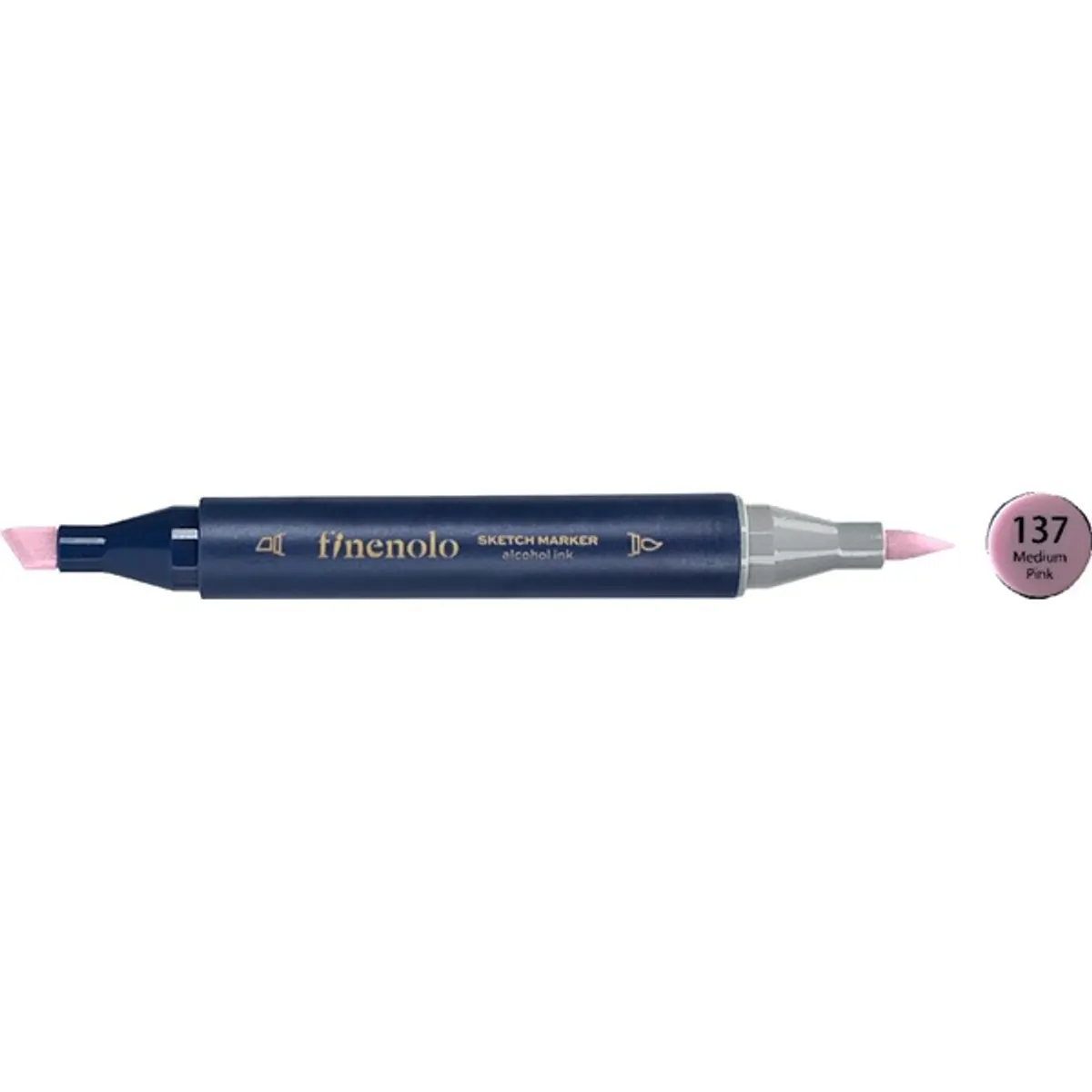 Deli Finenolo 137 - Medium Pink kétvégű permanent ART marker #1