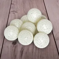 Iris Gömb alakú 6cm/színes fonott/1,5m/meleg fehér/10db LED-es/USB-s fényfüzér, fénydekoráció #3
