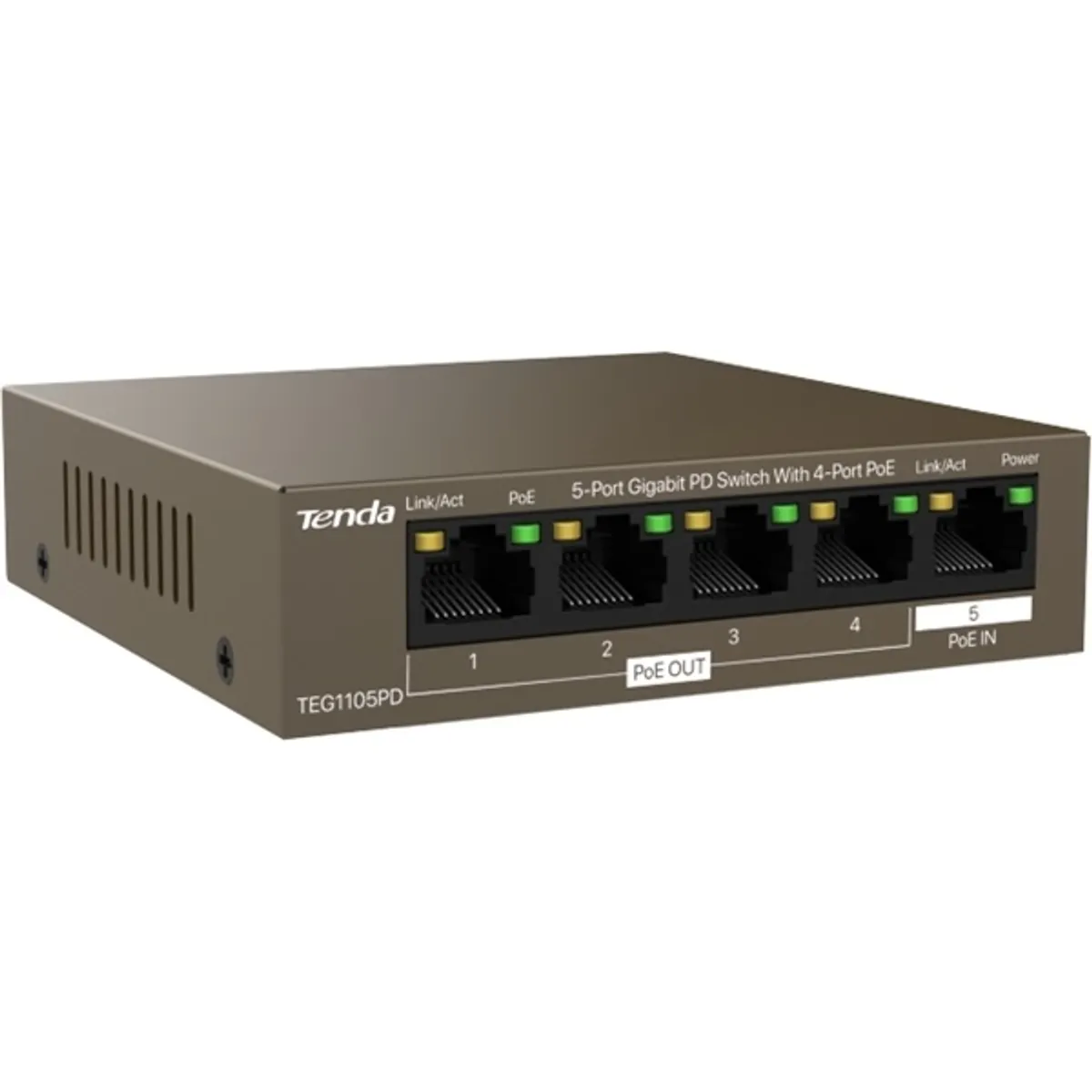 Tenda TEG1105PD 5port GbE LAN 4xPoE LAN port switch #1