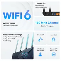 TP-Link Archer AX55 Pro AX3000 fekete multi-Gigabit Wi-Fi 6 router #4