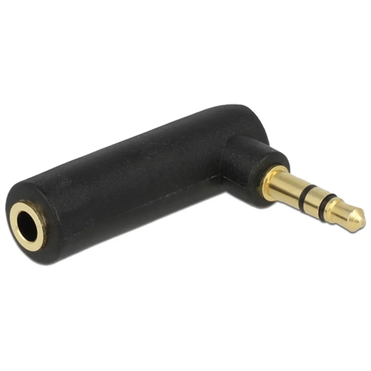 Delock 65364 3 pólusú Jack 3,5mm apa - anya hajlított hosszabbító adapter #1