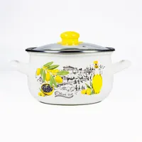 TOO BELLY OLIVE 3,8 literes, 20cm átmérő, 13cm magasságú lábas (fazék) üveg fedővel