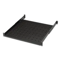 Lande LN-RAF-RMC-1145-BL 19" 450 mm mély 1U 4 ponton rögzíthető állítható fekete tálca #1