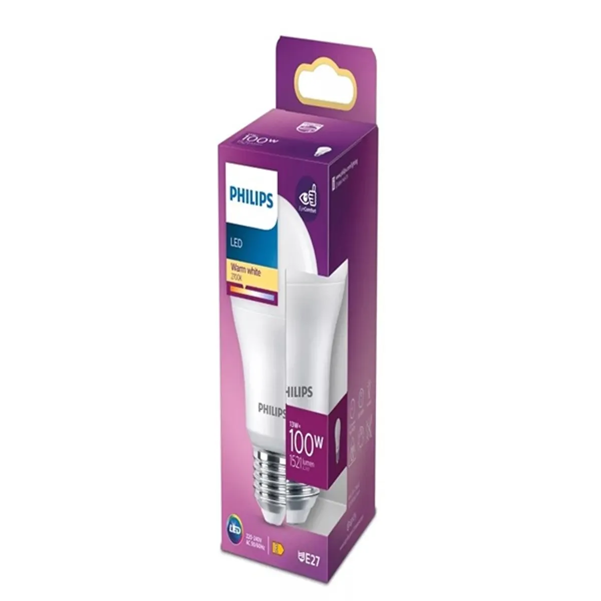 Philips 8720169326095 E27 100W matt meleg gömb alakú LED fényforrás #1