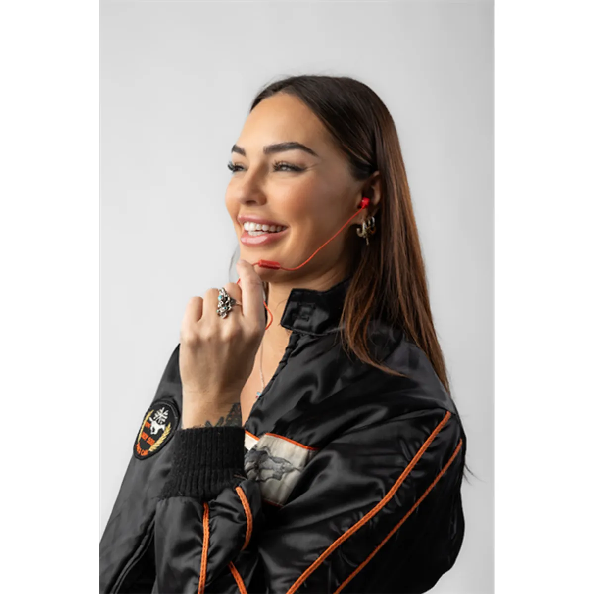 Skullcandy Jib USB-C vezetékes mikrofonos piros fülhallgató #4