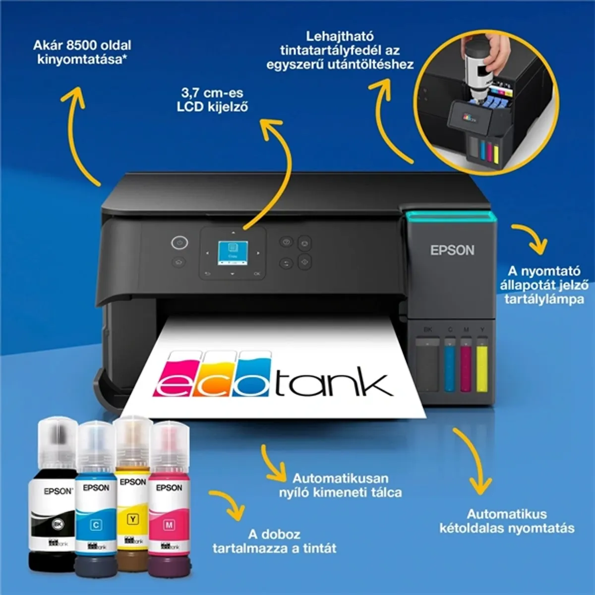 Epson EcoTank L4360 (A4, 33 lap/perc, duplex, USB/Wifi/Wifi Direct) színes tintasugaras multifunkciós nyomtató #2