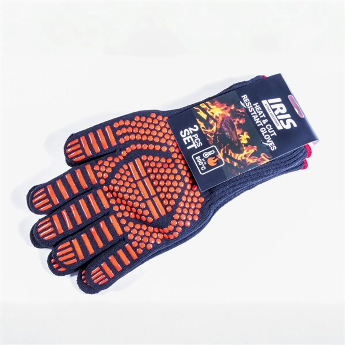 TOO KT-393 2 db-os 33*17 cm-es hő-és vágásálló kesztyű #1