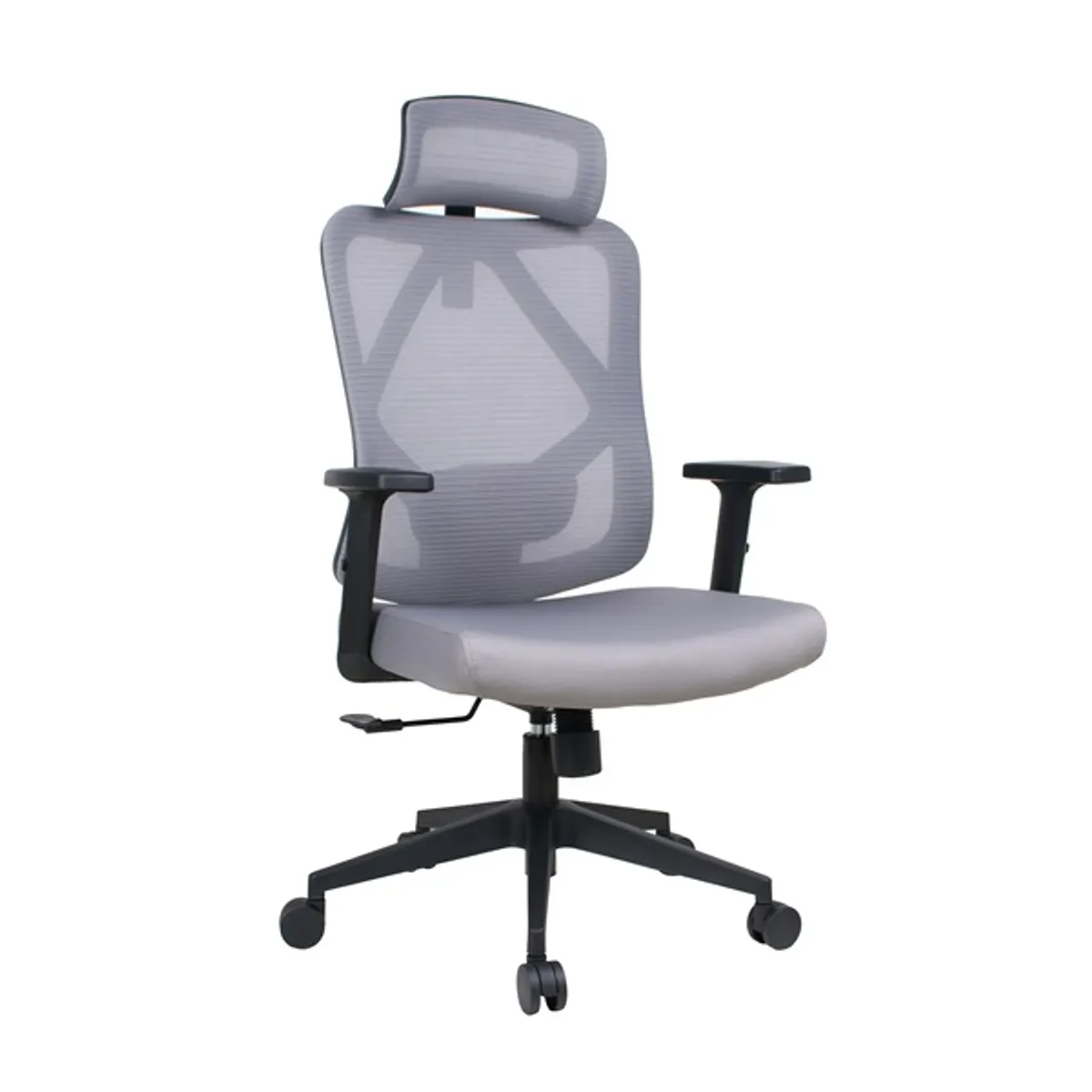 IRISOffice Eclipse szürke ergonómikus, szövet-hálós irodai forgószék fej és háttámasszal #2