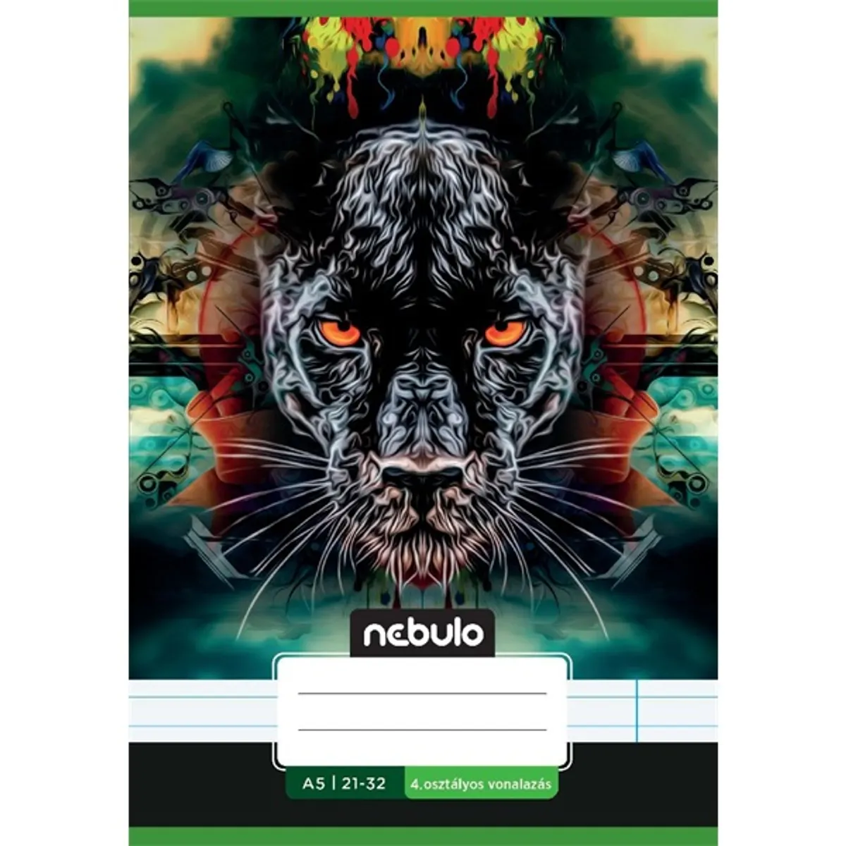 Nebulo Vagány minták II.  A5 4. osztályos 21-32 tűzött vonalas füzet #1