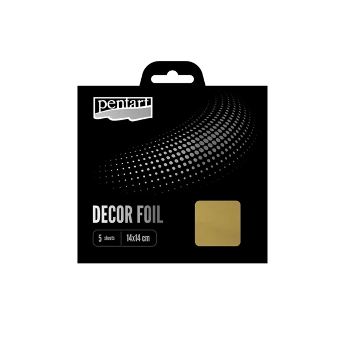 Pentart 14 x 14 cm 5 db/csomag arany dekorfólia #1