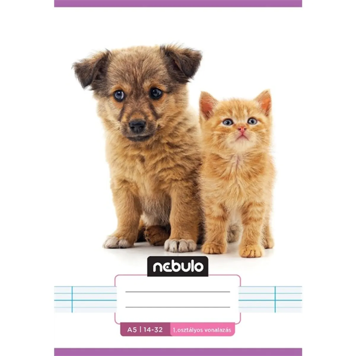 Nebulo Cuki minták A5 1. osztályos 14-32 tűzött vonalas füzet #7