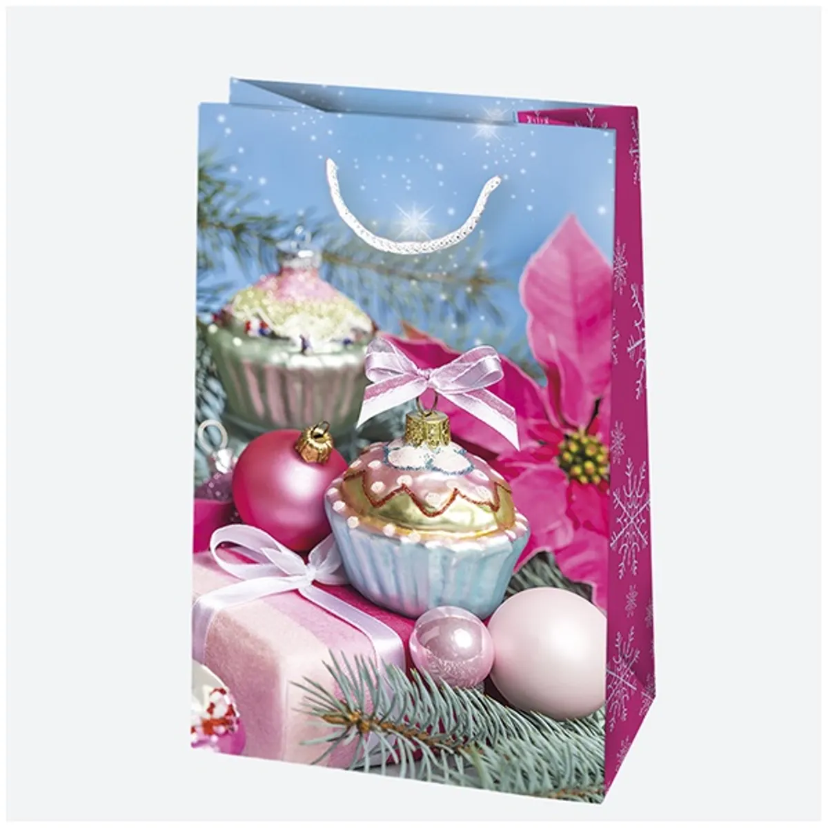 IRIS Karácsonyi ajándéktasak, 100x160x60 mm, különböző mintákkal fotókkal #2