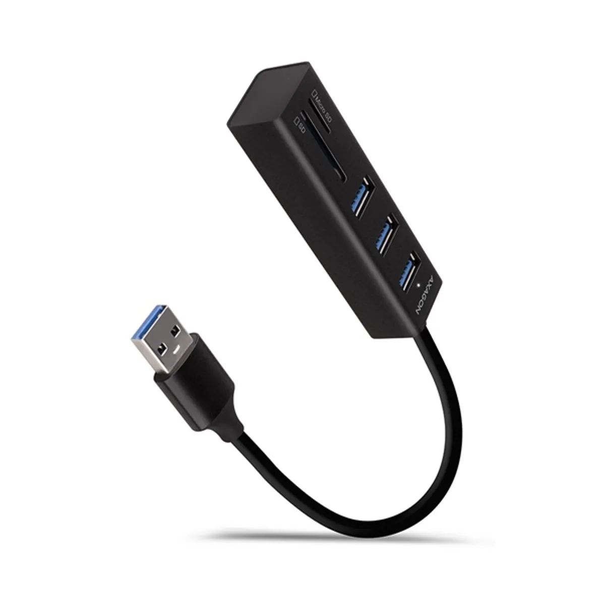 Axagon HMA-CR3A 3 portos USB3.2. Gen 2 fekete HUB kártyaolvasóval #1