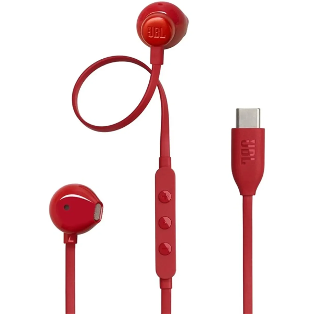 JBL T 305 C RED vezetékes USB C mikrofonos piros fülhallgató #1