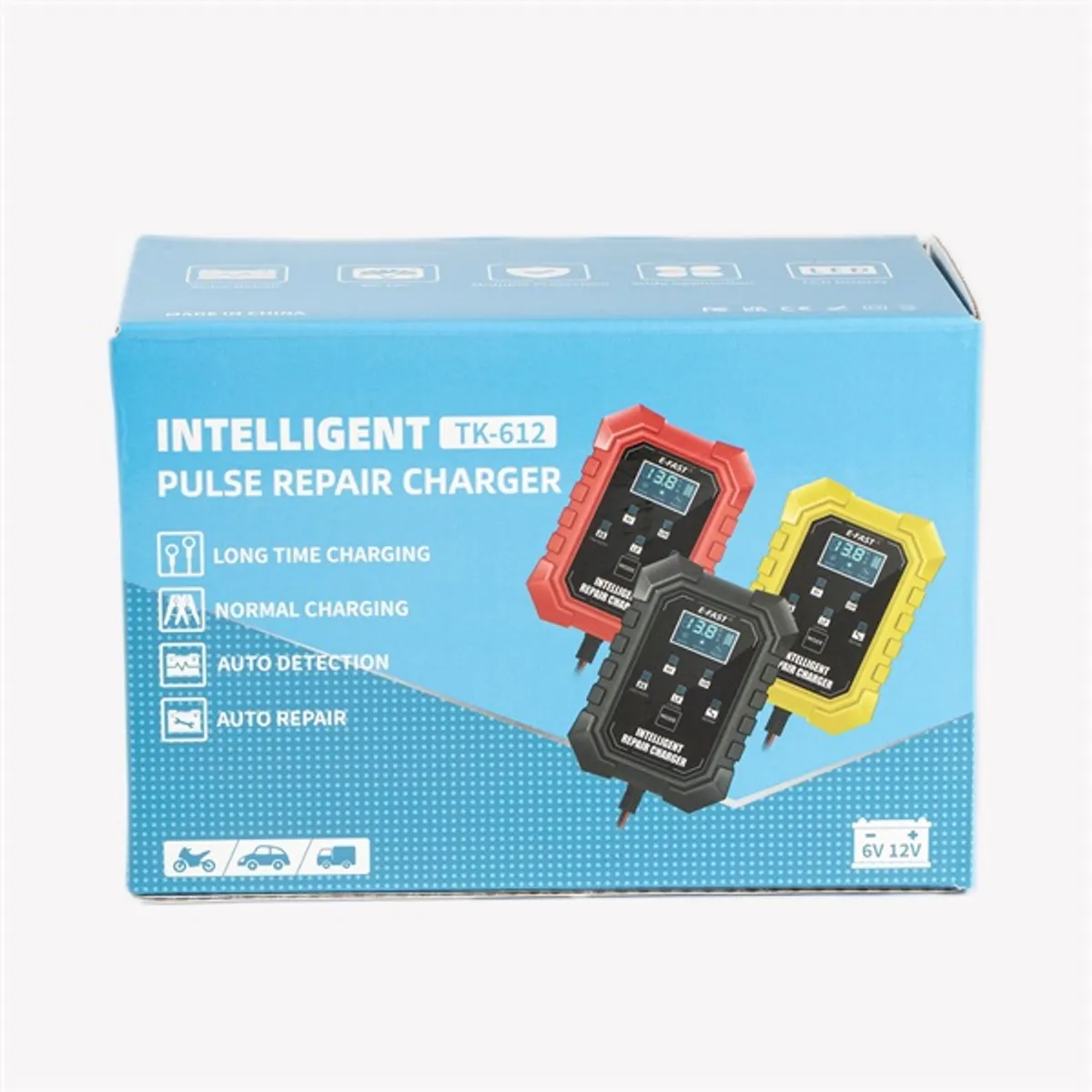 IRIS TOOLS ITBC-1000 Intelligens automata akkumulátor töltő motorkerékpárhoz, 6V/12V 1,5A, digitális kijelzővel, javító #3