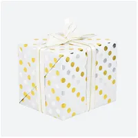 IRIS tekercses csomagoló fényes papír, henger, arany/ezüst, különböző mintákkal, 200x70cm, 60g/m2 #7