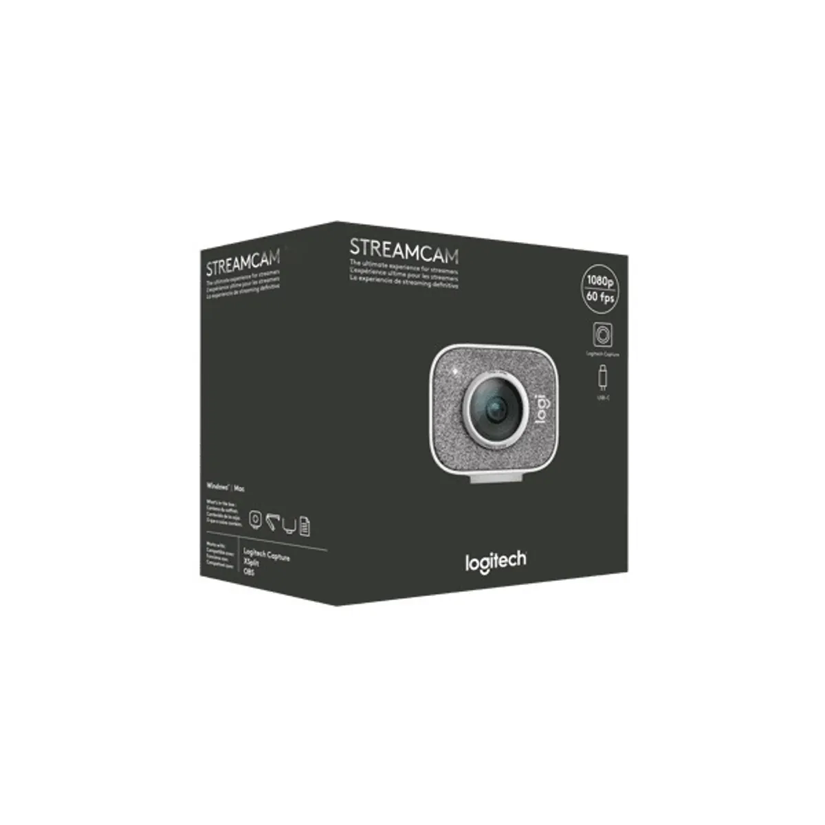 Logitech StreamCam 1080p mikrofonos grafitszürke webkamera #5