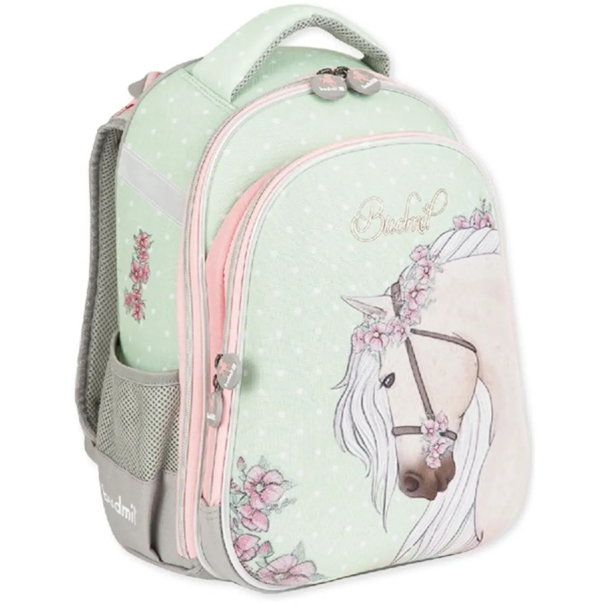 Budmil 10220012033 zöld melír-rózsa ergonómiai hátitáska #1