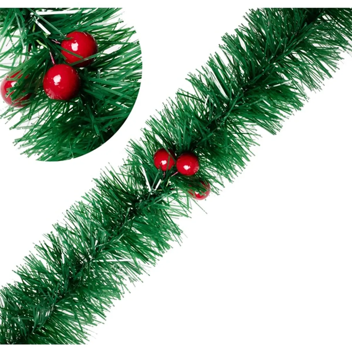 IRIS karácsonyi zöld bogyós boa 7cm*2m #1