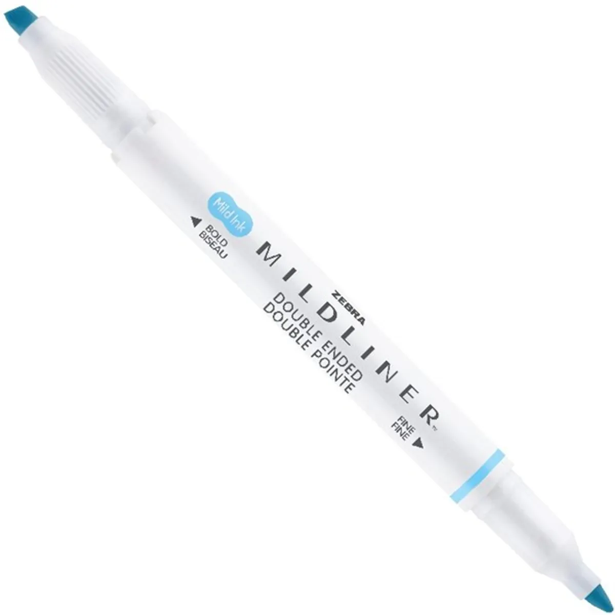 Zebra Mildliner Fluorescent kék kettős végű szövegkiemelő #3