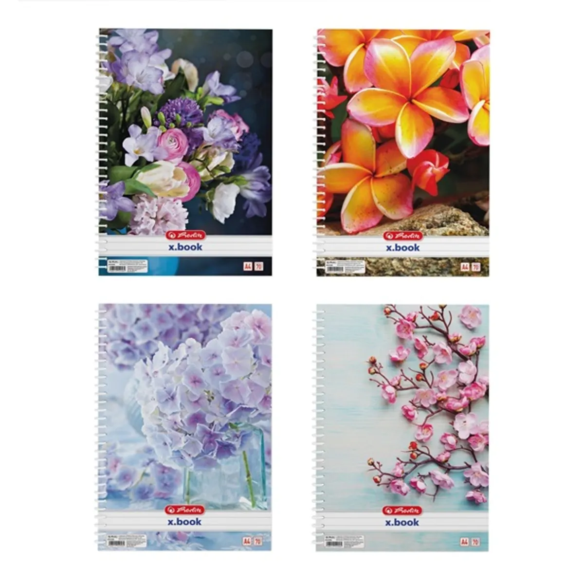 Herlitz Flower A4 70lapos vonalas spirálfüzet #1