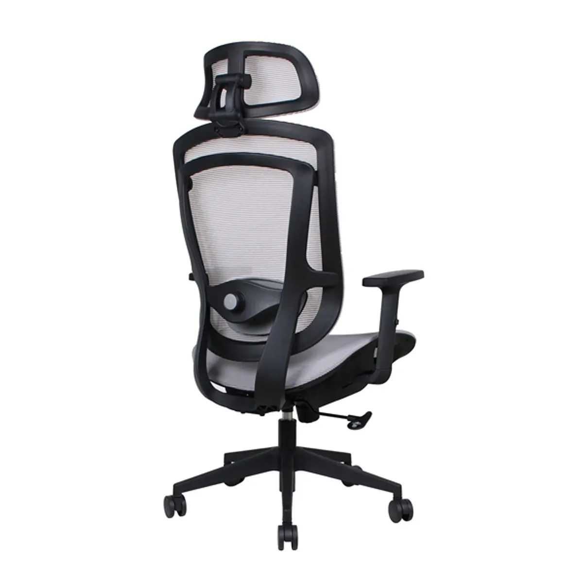 IRISOffice Nimbus szürke ergonómikus, szövet-hálós irodai forgószék fej és háttámasszal #4