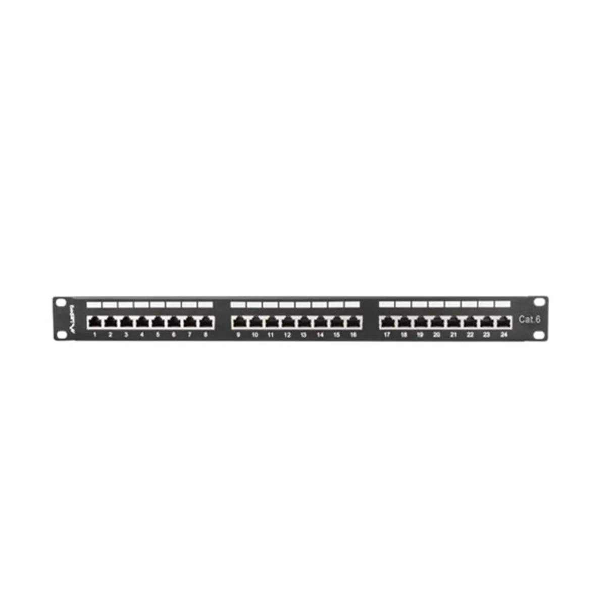 Lanberg PPS6-1024-B 19" 1U 24port Cat.6 FTP árnyékolt fekete patch panel #1