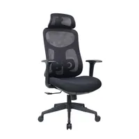 IRISOffice Mirage fekete ergonómikus, szövet-hálós irodai forgószék fej és háttámasszal #2