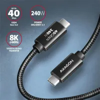 Axagon BUCM4X-CM05AB NewGEN+ 0,5m USB-C Gen 3×2 240W adat- és töltőkábel #2