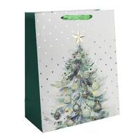 Iris fenyő arany díszes papírtasak matt 18*23 cm #1