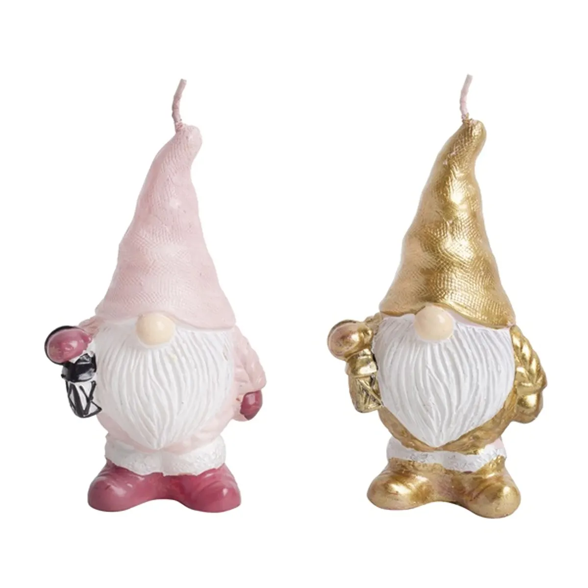 IRIS gyertya orrmanó rózsaszín, arany 6x4,4x11cm #1