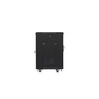 Lanberg FF01-6615-12B 19" 15U SZÉL:600mm MÉLY:600mm MAG:848mm lapraszerelt üvegajtós fekete rack szekrény #5