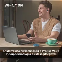 Sony WFC710 True Wireless Bluetooth zajszűrős fehér fülhallgató #10