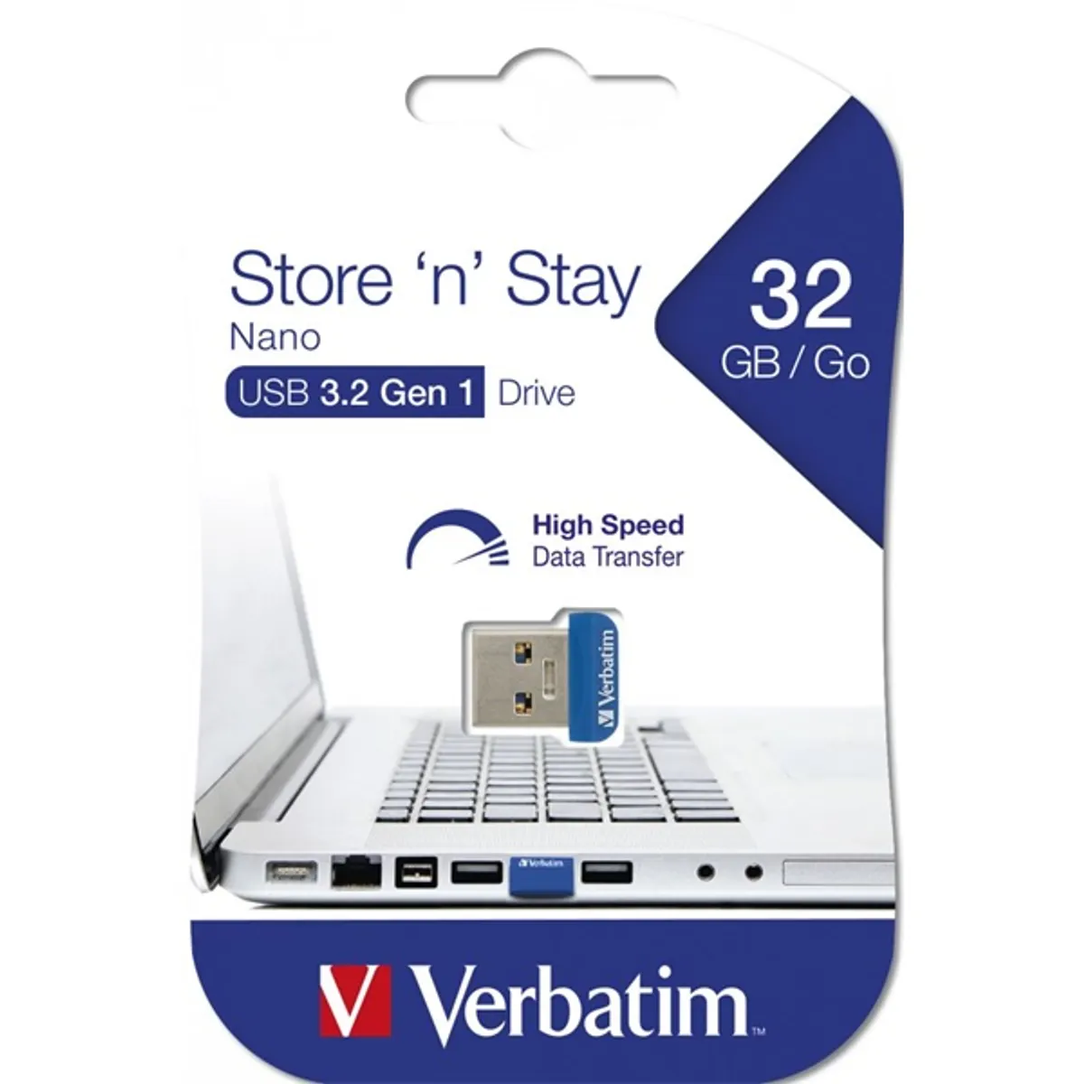 Verbatim 98710 Store `n` Stay 32GB USB 3.0 nano kék Flash Drive #4