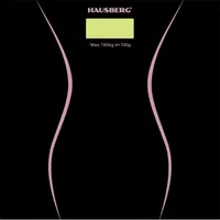 Hausberg HB-6003NG üveg fürdőszobai mérleg fekete