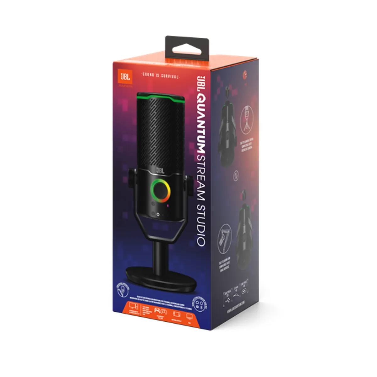 JBL Quantum Stream Studio USB fekete streaming mikrofon #8