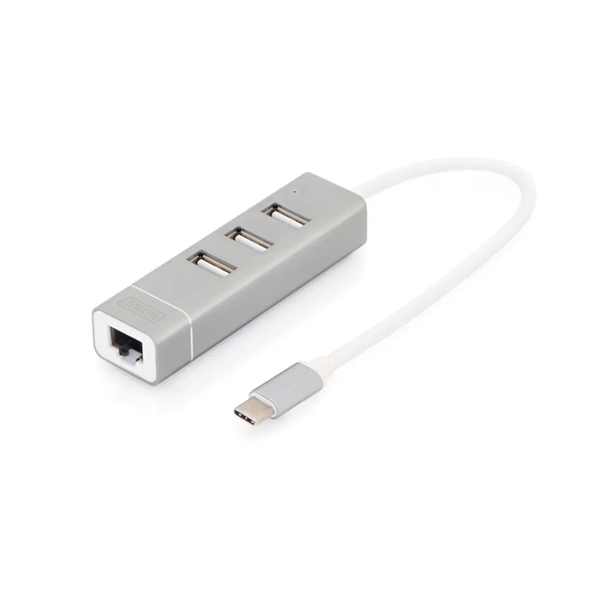 DIGITUS USB Type-C Ethernet adapter + 3 portos USB HUB #1