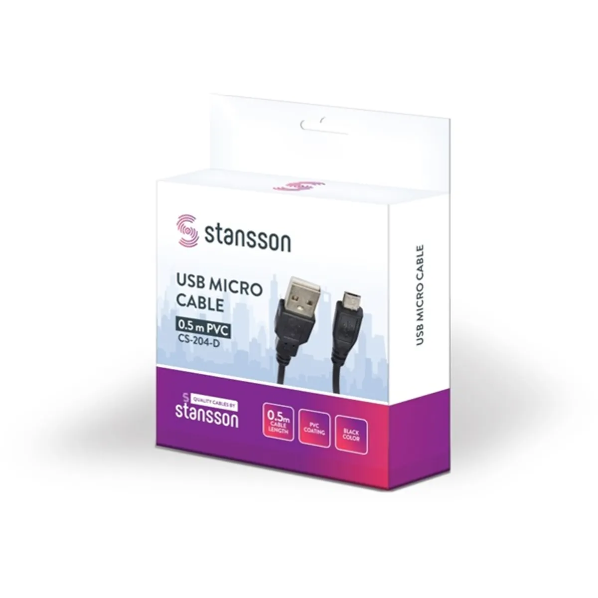 Stansson 50cm USB micro kábel #1