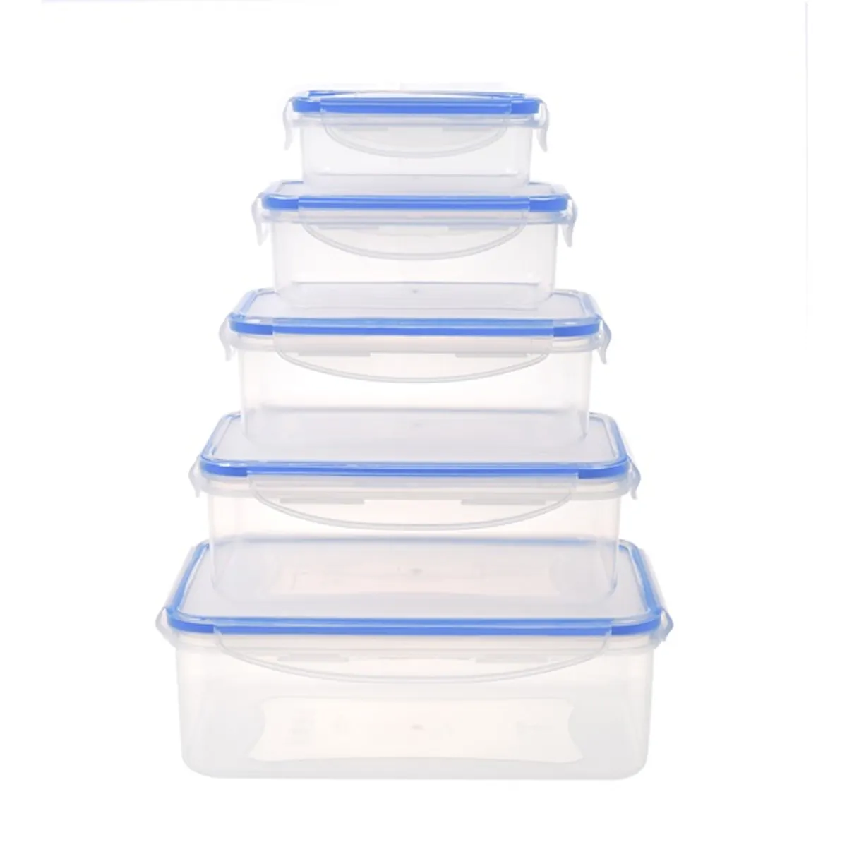 TOO KT-140 5 db-os téglalap ételtároló doboz szett 240ml+500ml+1.000ml+1.500ml+2.500ml #1