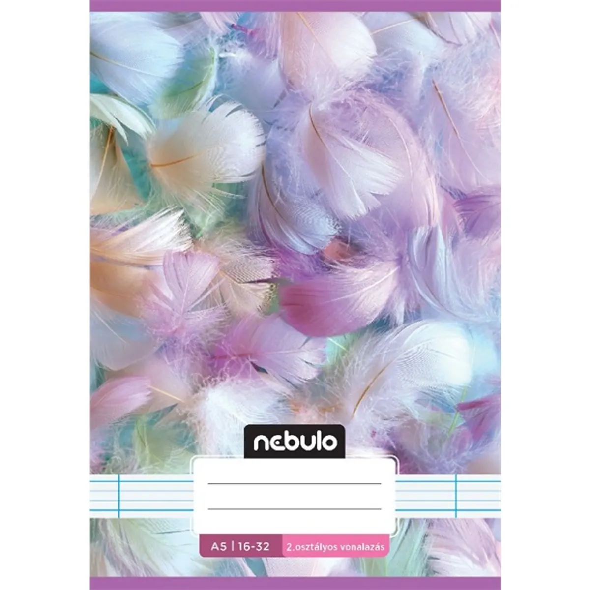 Nebulo Cuki minták A5 2. osztályos 16-32 tűzött vonalas füzet #7