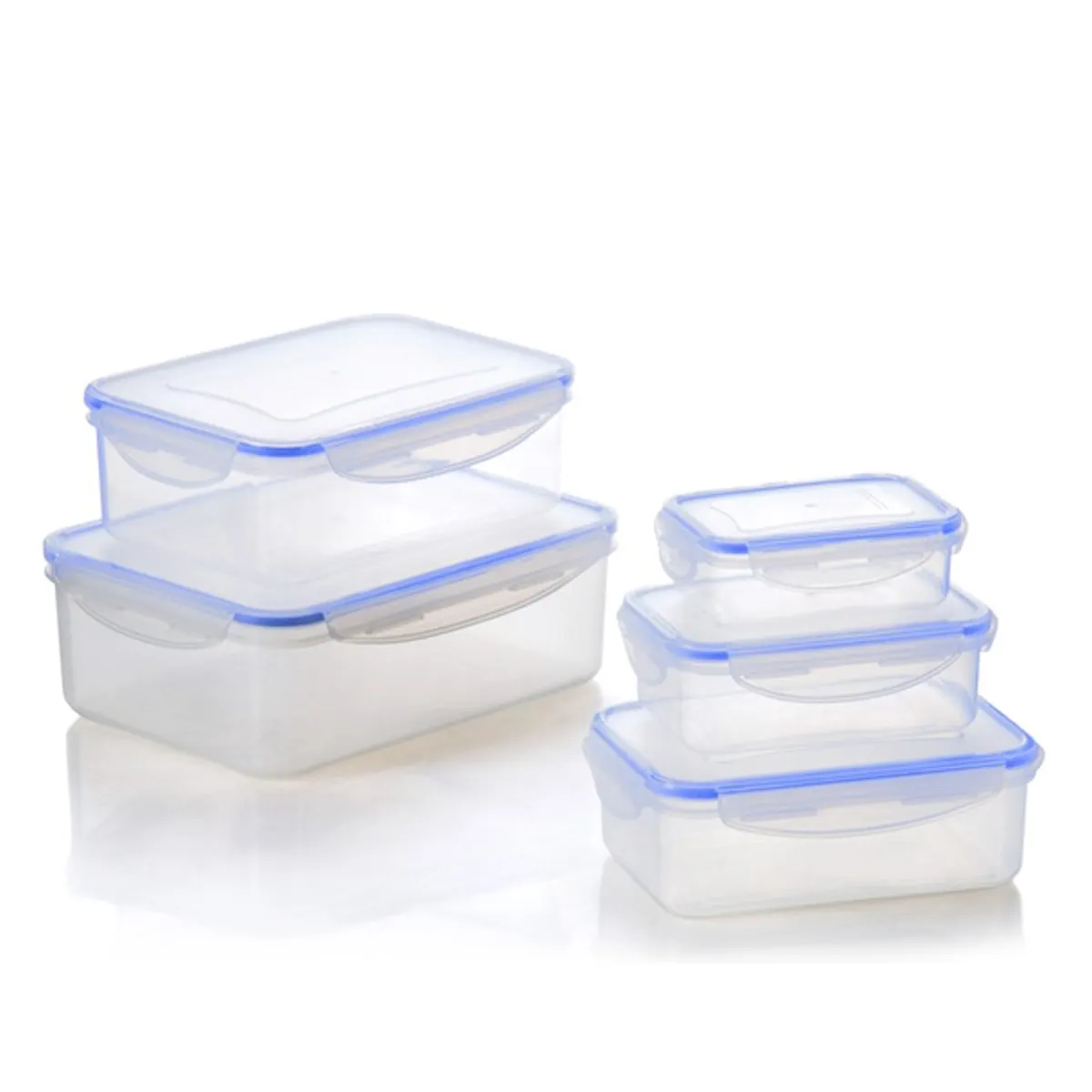 TOO KT-140 5 db-os téglalap ételtároló doboz szett 240ml+500ml+1.000ml+1.500ml+2.500ml #5