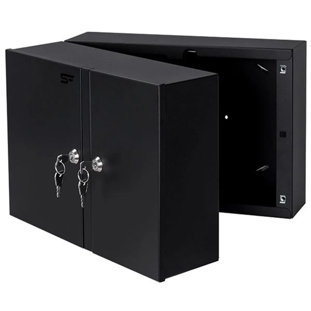 Stalflex PN2K-24D-3S-B fekete 2 kamrás falra szerelhető üres optikai elosztódoboz #2