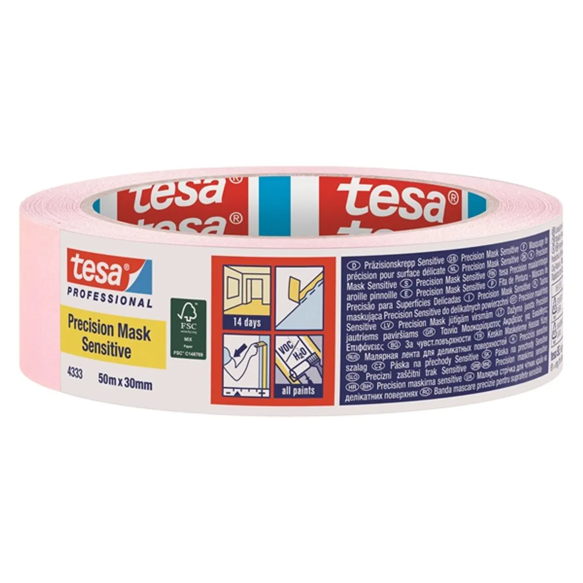 Tesa Sensitive 50mx30mm rózsaszín ragasztószalag #1